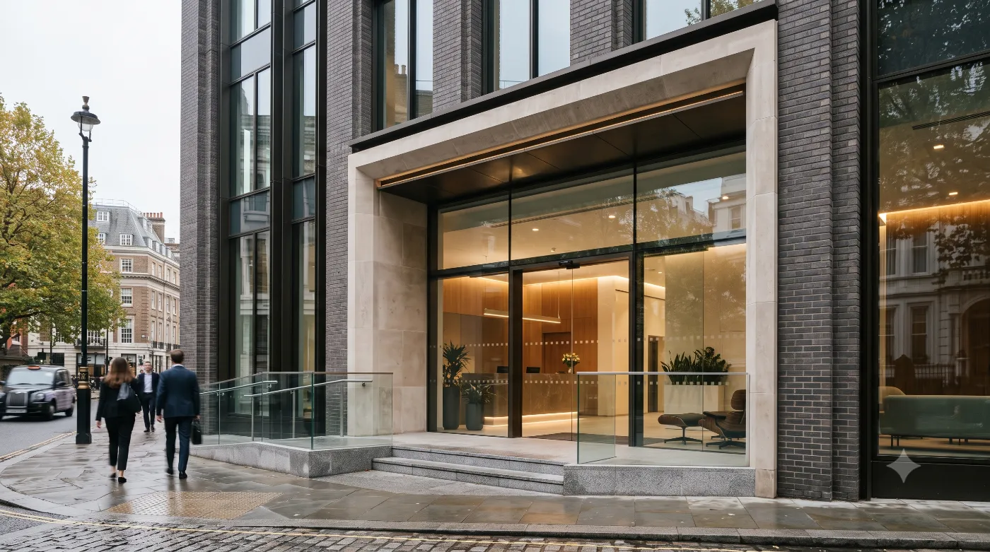 Office building entrance